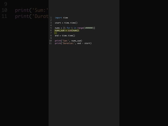 Python Speed in 60 Seconds - Faster Code #shorts