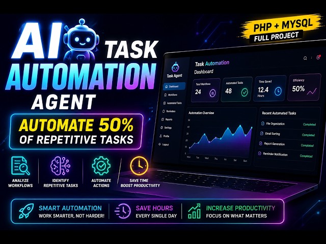 AI Task Automation Agent | Automate 50% of Repetitive Work (PHP + MySQL Project)