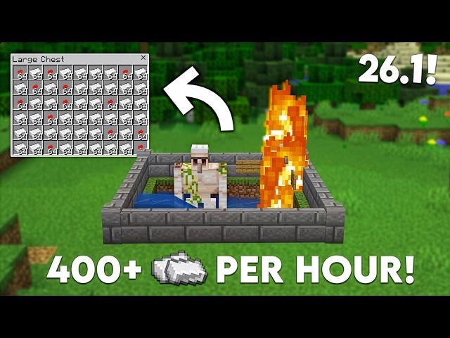 EASIEST IRON Farm Minecraft Bedrock 1.21/26.1+!