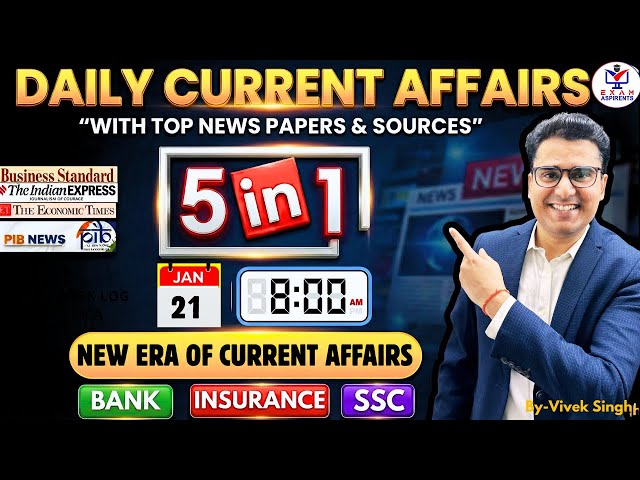 Current Affairs Today 2026| 21 JAN  Current Affairs 2026| Daily Current Affairs 2026 |By Vivek Singh