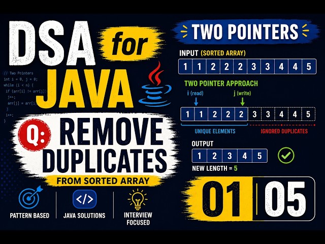 DSA with Java || Two pointers || remove duplicate