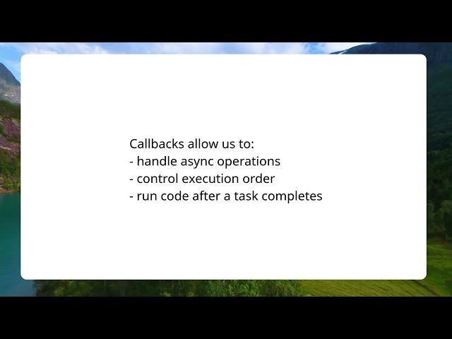 JavaScript Callbacks Are Confusing (Until You Watch This)