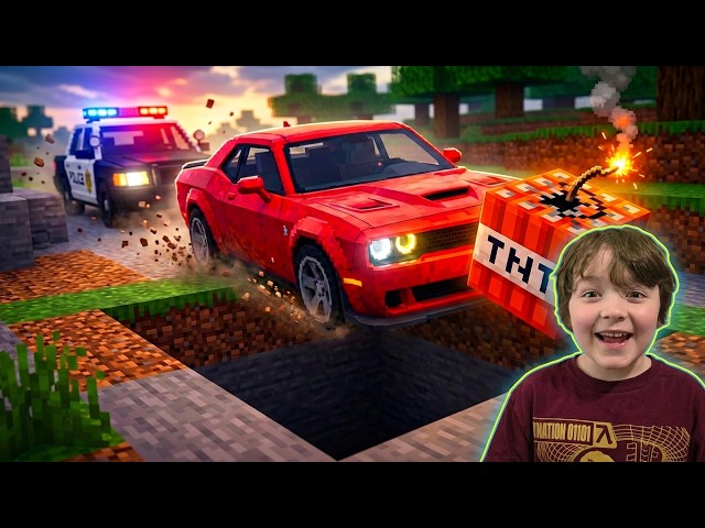 Roran's Police Car Chase in Ultimate Car Mod in Minecraft