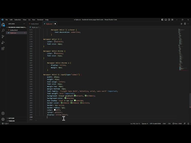 How to create Facebook Login page clone using HTML and CSS ?
