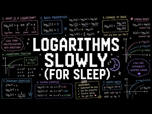 Every Confusing Thing About Logarithms Explained Slowly (For Sleep)