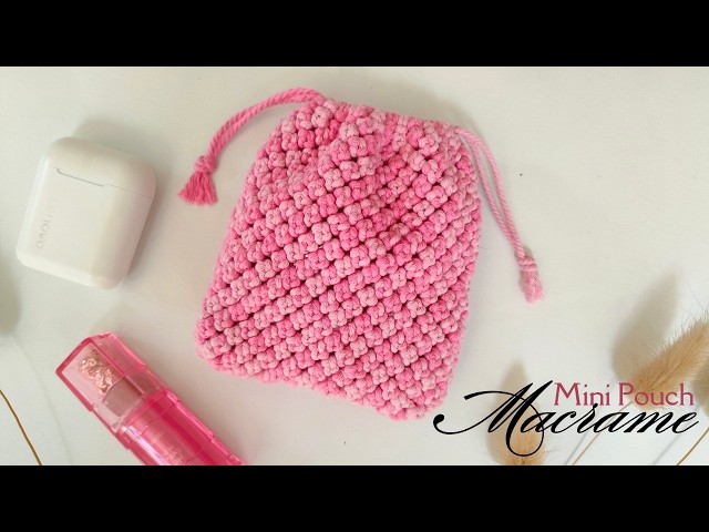 DIY Macrame Mini Pouch Organizer Tutorial | Macrame Earphone Pouch | Macrame Bag Organizer