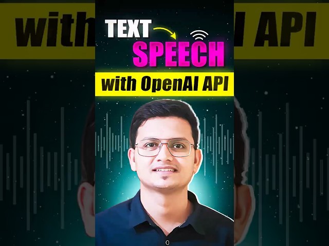How to Generate Speech using OpenAI API