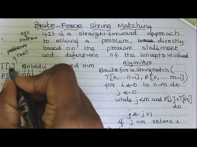 String Matching in Tamil || Brute Force || Design and Analysis of Algorithm