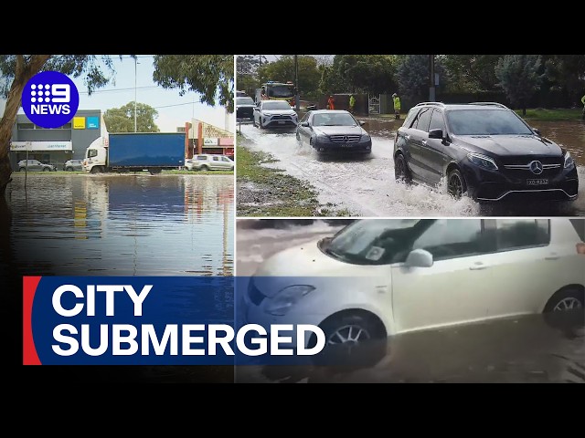 Winter deluge leaves Adelaide submerged | 9 News Australia