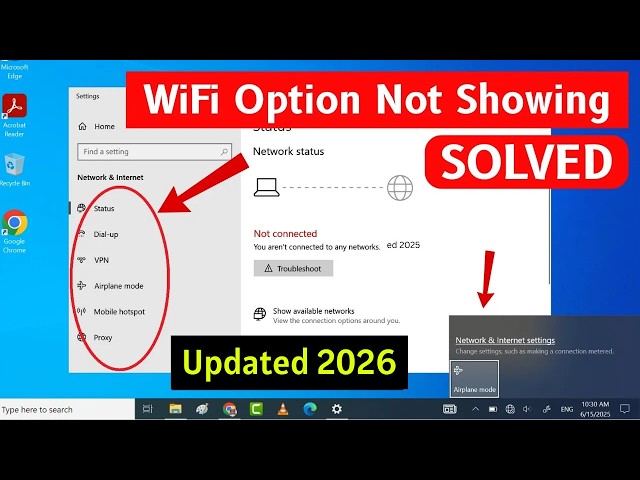 How to FIX WiFi Option Not Showing Problem in Windows 10
