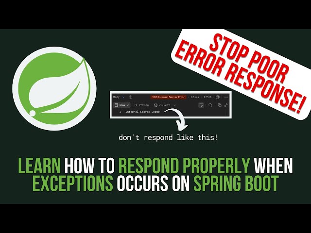 Stop Returning Ugly Errors – Master Exception Handling in Spring Boot Like a Pro!