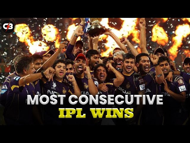 IPL Most Consecutive Wins, Made a series of Records in IPL Series | KKR Make It Unbreakable Records.