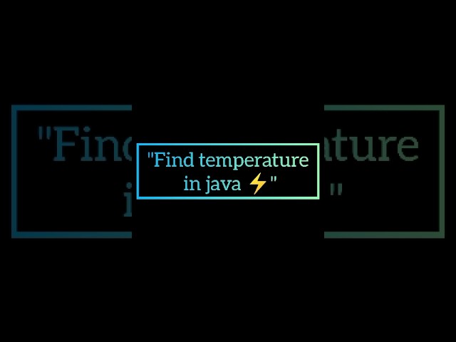 Java Program to Check Hot or Cold | Temperature Check 🔥❄️ | Java Shorts #java #coding #short