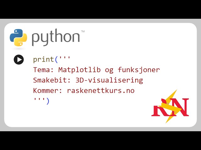 16. Python - 3D-visualisering med Matplotlib