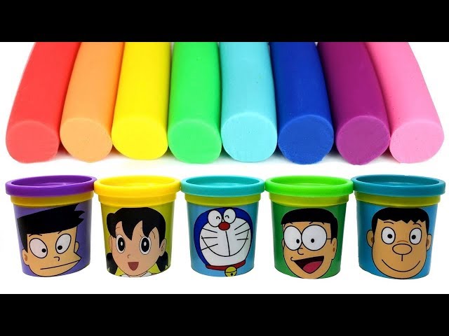 Doraemon(ドラえもん) Play Doh Molds & Can Heads Nobita Suneo Shizuka Takeshi Doraemon - Surprise Toys