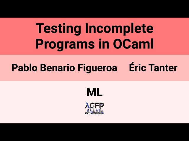 [ML'26] Testing Incomplete Programs in OCaml