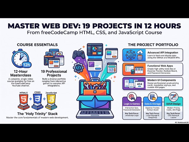 Build 19 Web Dev Projects with HTML CSS and JavaScript Full Course