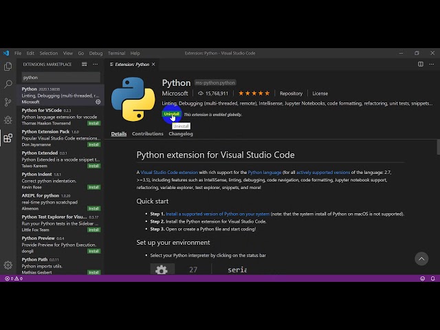 Python - Setup Visual Studio Code with Anaconda