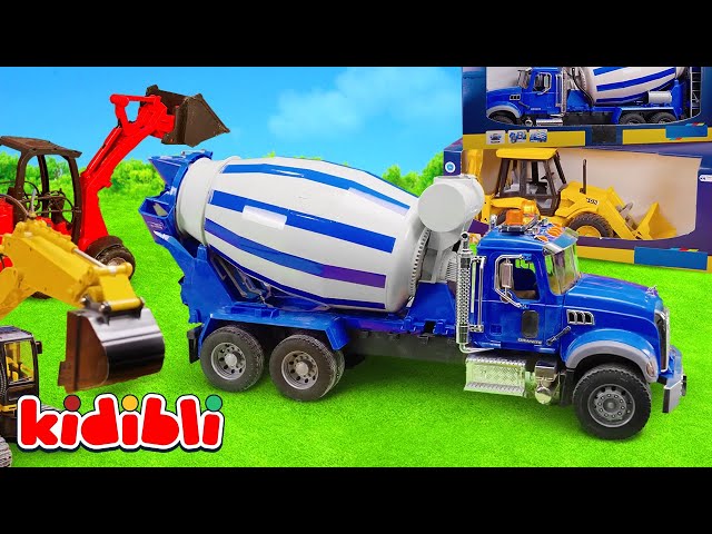 Jouets de construction découvrent un trésor 💎🚧 Camion, pelleteuse de chantier pour enfants | Kidibli