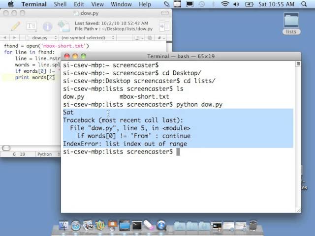 Python for Informatics - Exercise From Chapter 8