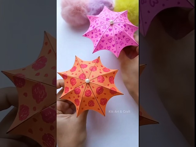 ✨Making Super Cute mini paper Umbrella!☔😍✨ #diy #craft #shorts