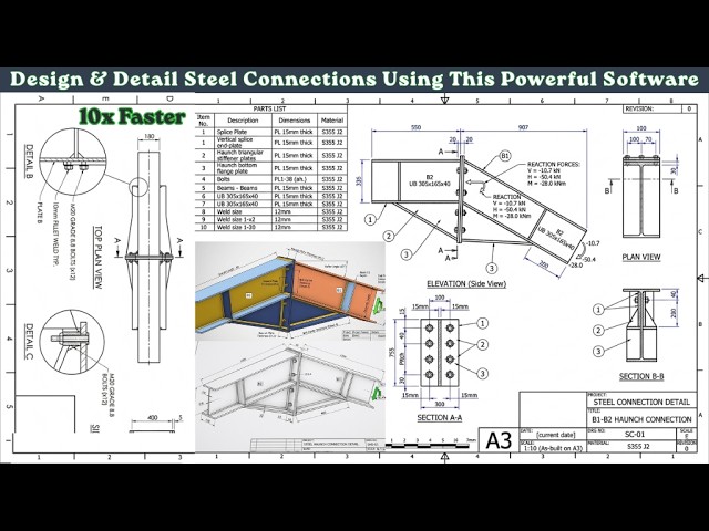 How I Design & Detail Steel Connections 10x Faster! [Powerful Software]