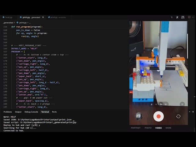 Building an AI-Powered LEGO BOOST Printer with Python & Pybricks