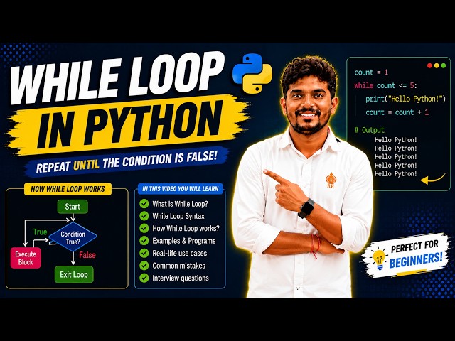 While Loop in Python | Python Tutorial for Beginners
