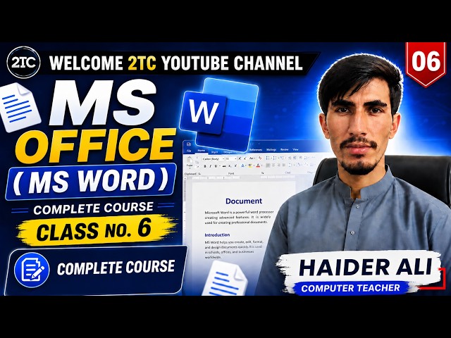 MS Word Complete Course – Class 6 | Insert Pictures, ClipArt, Shapes | Microsoft Word Tutorial 2026