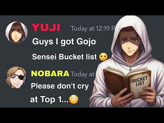If Modulo Yuji got Gojo Bucket List | Jujutsu Kaisen discord server