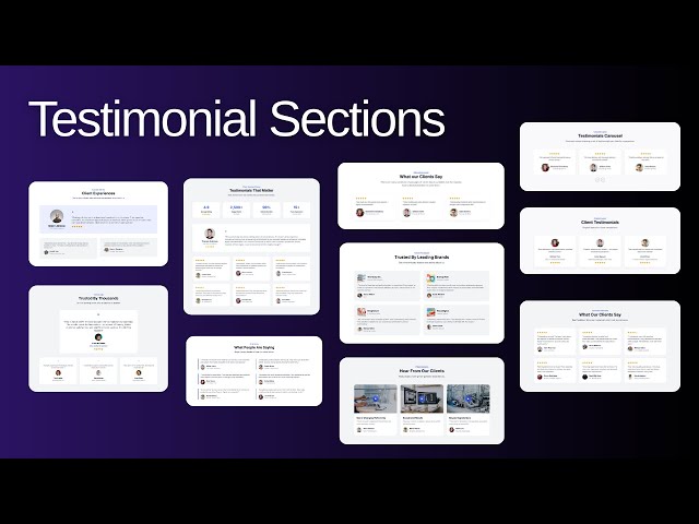 🚀 7 New Testimonial Sections – Free Download | 215 Bootstrap Blocks, Responsive Design & Modern UI