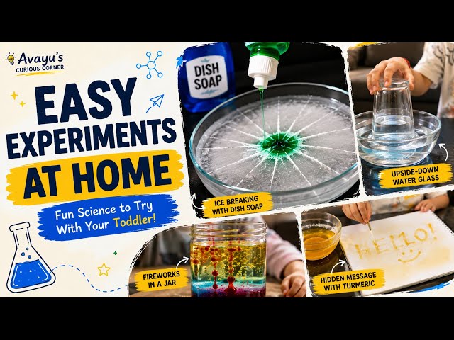 4 Easy Science Experiments to Do at Home with Your Toddler 🔬 | Fun & Simple Activities