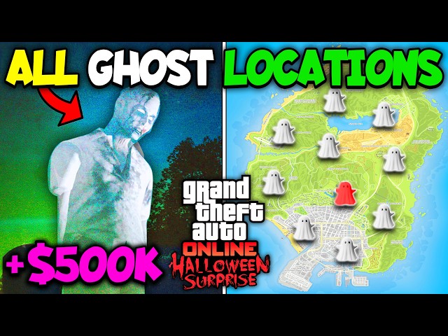 ALL GHOST EXPOSED Locations in GTA 5 Online! (Ghost Hunt Collectibles)
