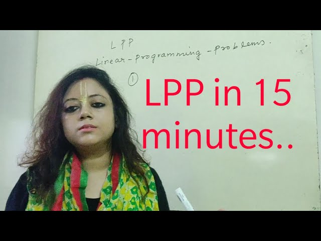 LPP linear programming problems Class 12 maths