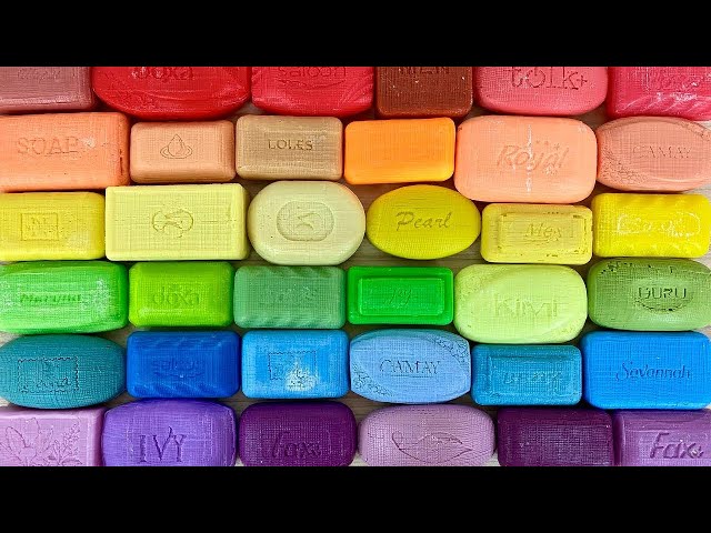 ASMR Compilation cutting soap ★ASMR SOAP★ Soap cubes, diamonds, waves and stripes.