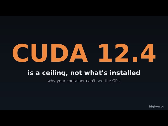 Your Container Can't See the GPU? The Full Diagnosis Path