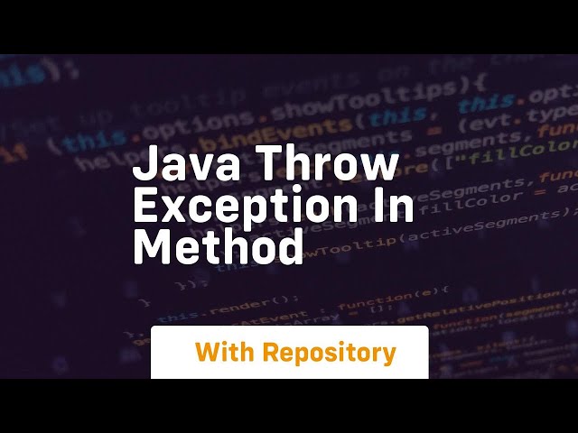 java throw exception in method