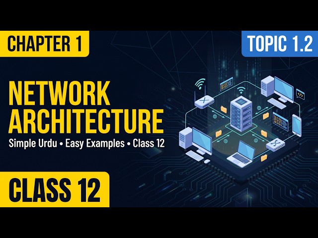 Network Architecture and Basic Concepts | Class 12 Computer Science | Topic 1.2 | Urdu/Hindi