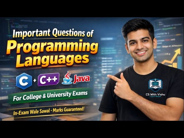 Important Questions of Programming Languages | C C++ Java | College & University Exams | BCA/MCA|