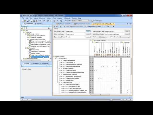 Cameo Requirements Modeler: Requirements Capturing, Visualizing, and Tracing