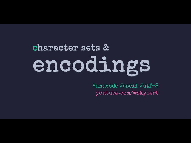 Squares & question marks:  An adventure into the world of character sets and encodings