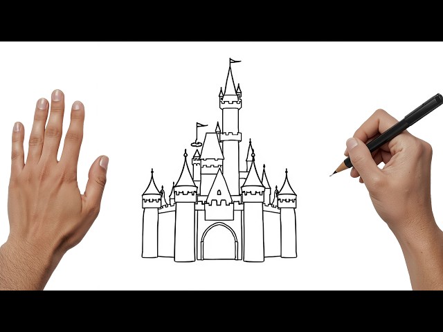 How to Draw a Magic Castle | Easy drawings for kids