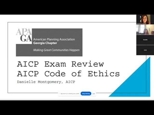 Ethics AICP Exam Review 2025