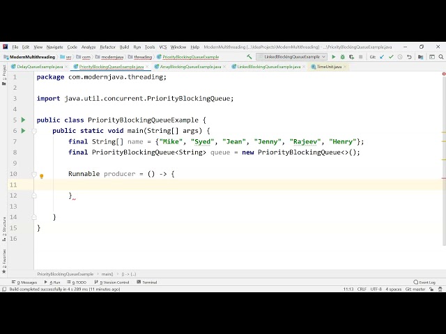 Priority Blocking Queue with Example