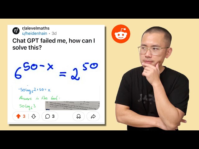 Chat GPT failed me, how can I solve this? A-level maths exponential equation. Reddit r/alevelmaths