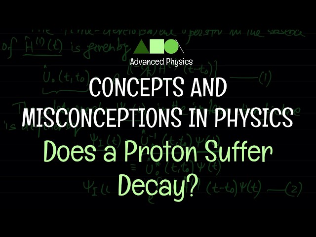 Concepts and Misconceptions in Physics - Does a Proton Suffer Decay?