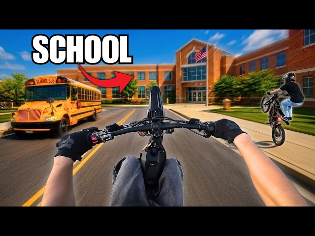 Me llevé mi bicicleta eléctrica al primer día de clases...