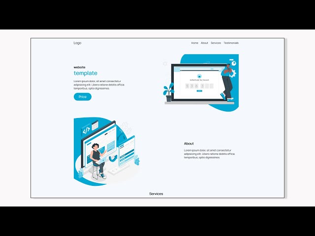 Create a Complete Responsive Landing Website Using HTML CSS Javascript