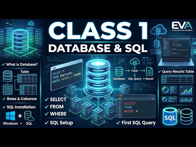 SQL Tutorial for Beginners | Class 1: Database Basics, SQL Setup & First SELECT Quer